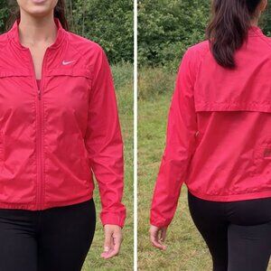 Nike Dri Fit Red Zip Up Polyester Sweater Size Small (S)